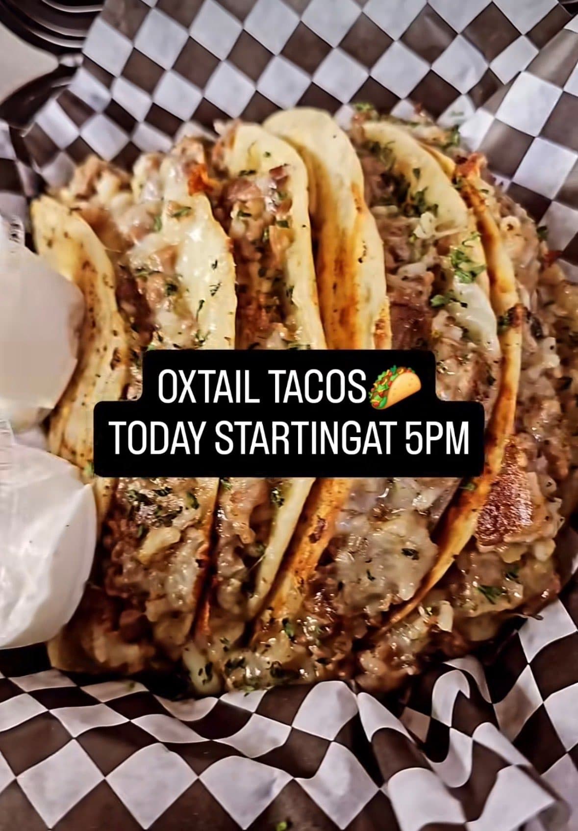 Oxtail tacos from Lil Moe's Potato Trap — Houston food truck specials and catering